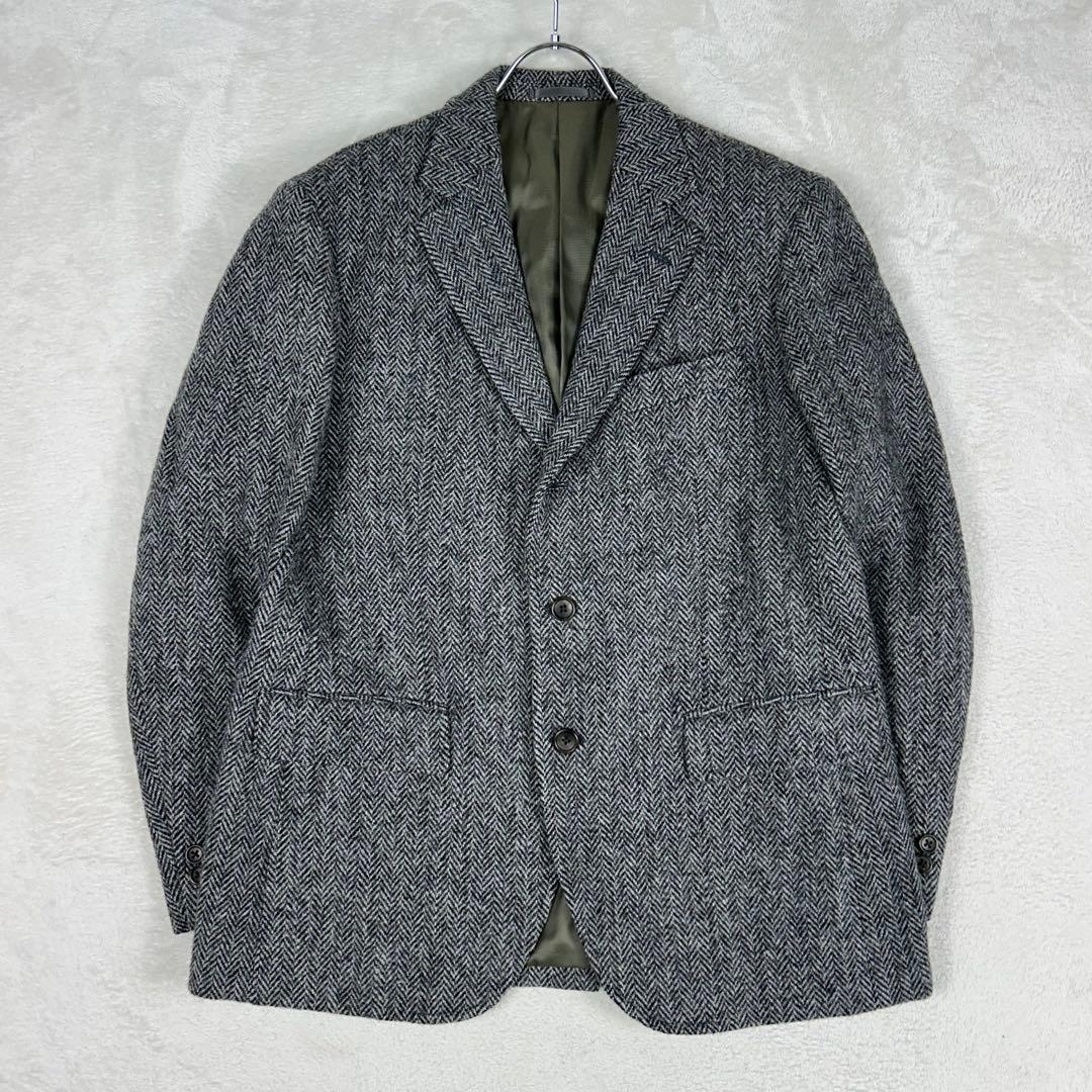 美品☆ハリスツイード オックスフォードクラシック ヘリンボーンジャケット BB5