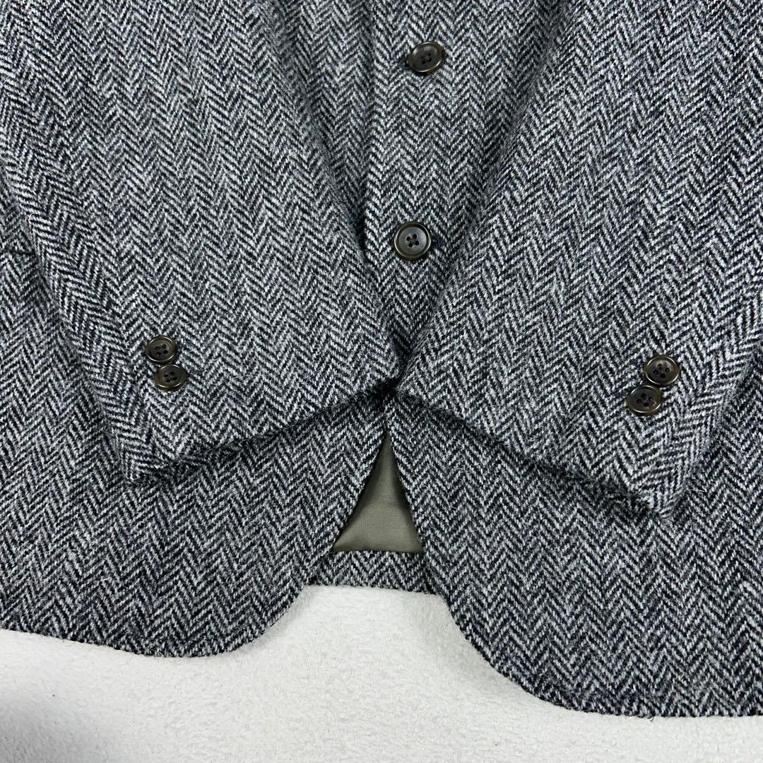 美品☆ハリスツイード オックスフォードクラシック ヘリンボーンジャケット BB5