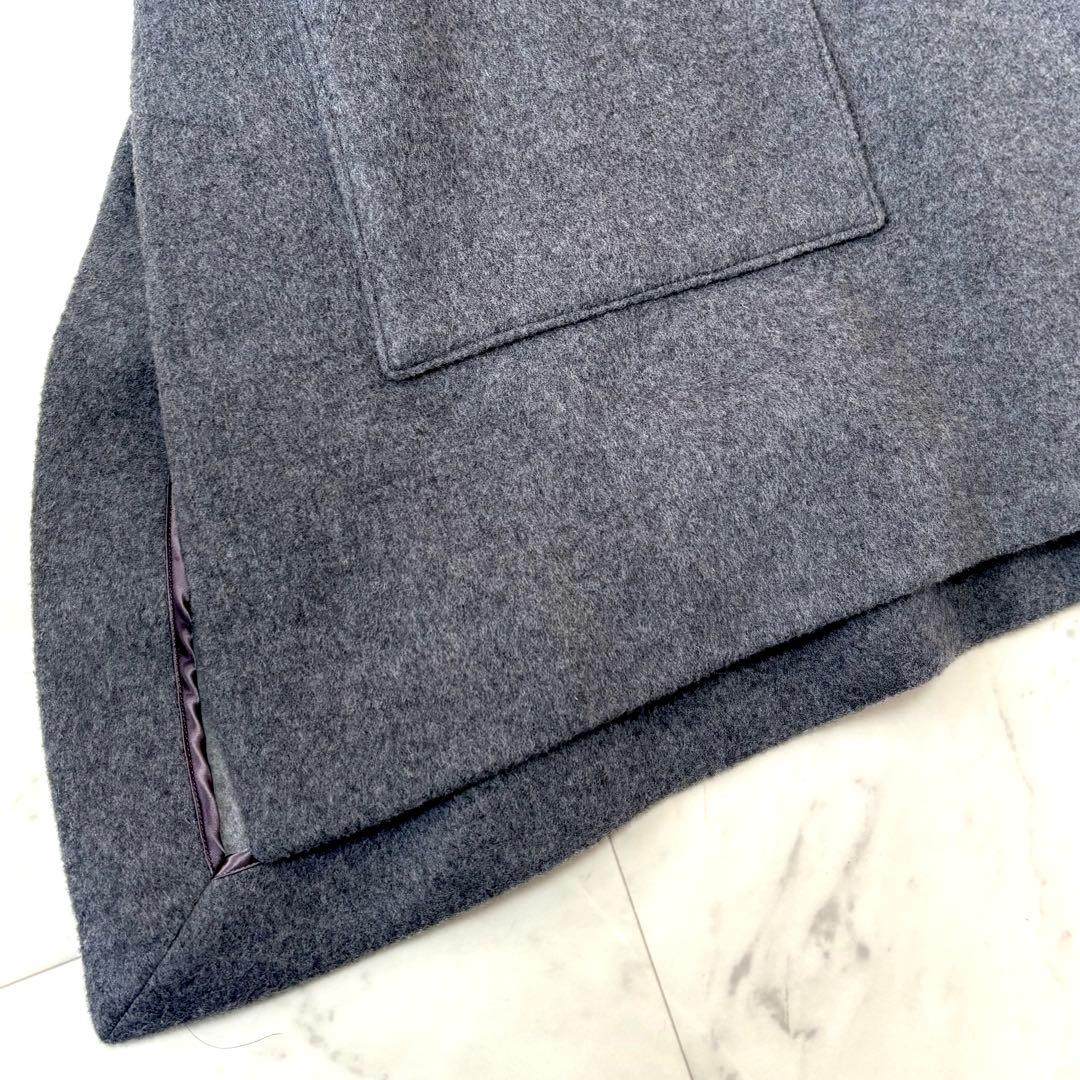 美品 デザインワークス　ウール混ビッグカラーコート　オーバーサイズ　38