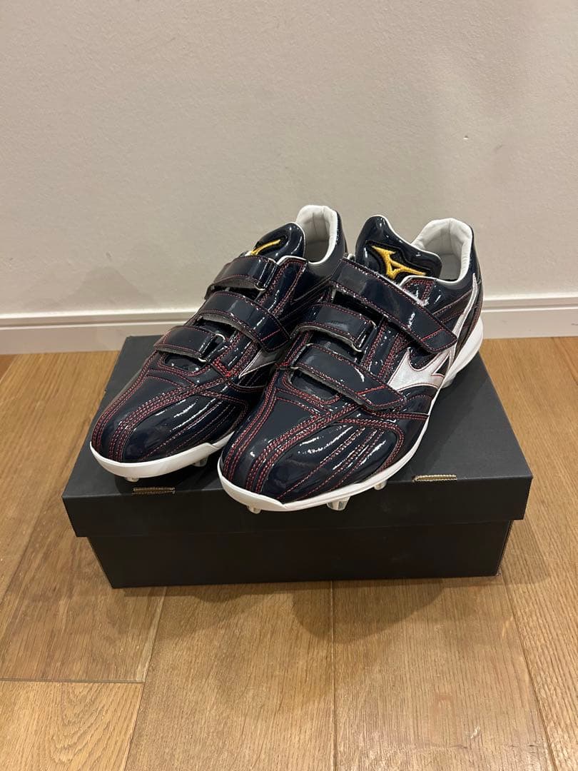 Mizuno 野球 スパイク ネイビー/ホワイト/レッド