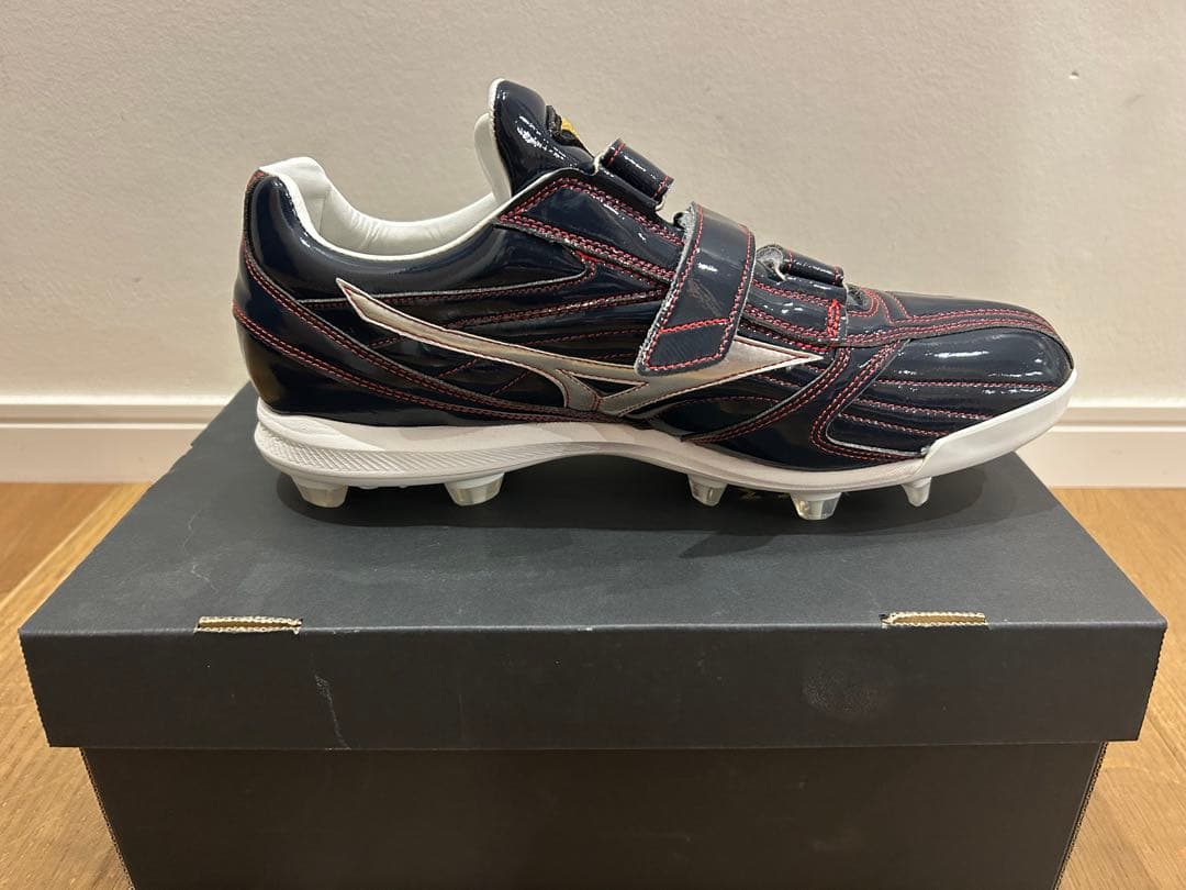 Mizuno 野球 スパイク ネイビー/ホワイト/レッド