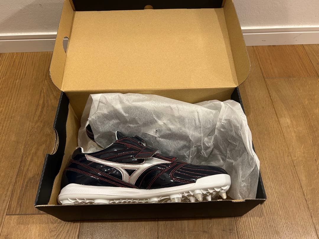 Mizuno 野球 スパイク ネイビー/ホワイト/レッド