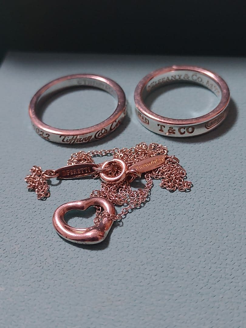 美品 11mm オープンハートネックレス ミニサイズ スモール XS