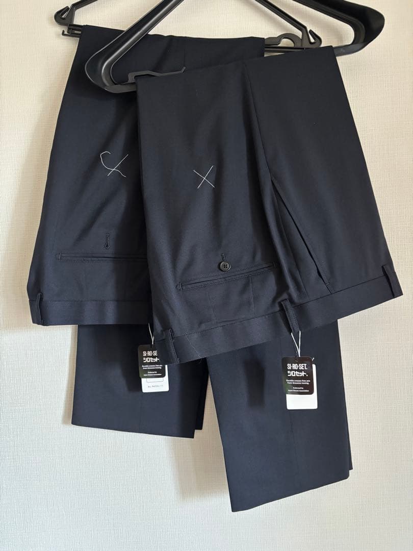 【美品】青山スーツセット1＋2 濃紺　AB7 180 卒業式・就活・就職に！