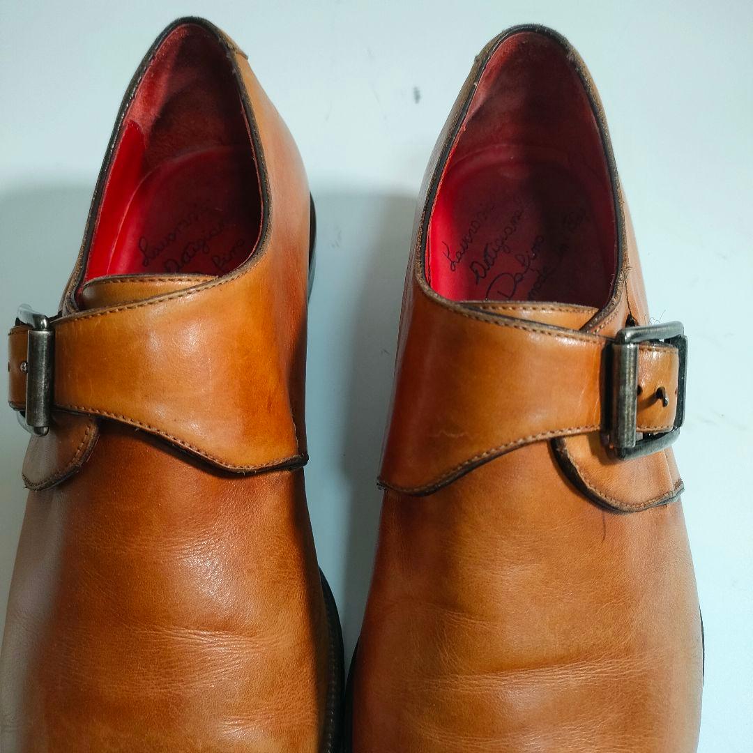 Dafino モンクストラップ 39 茶 イタリア製 ダフィーノ