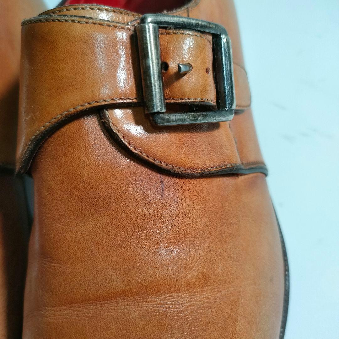 Dafino モンクストラップ 39 茶 イタリア製 ダフィーノ