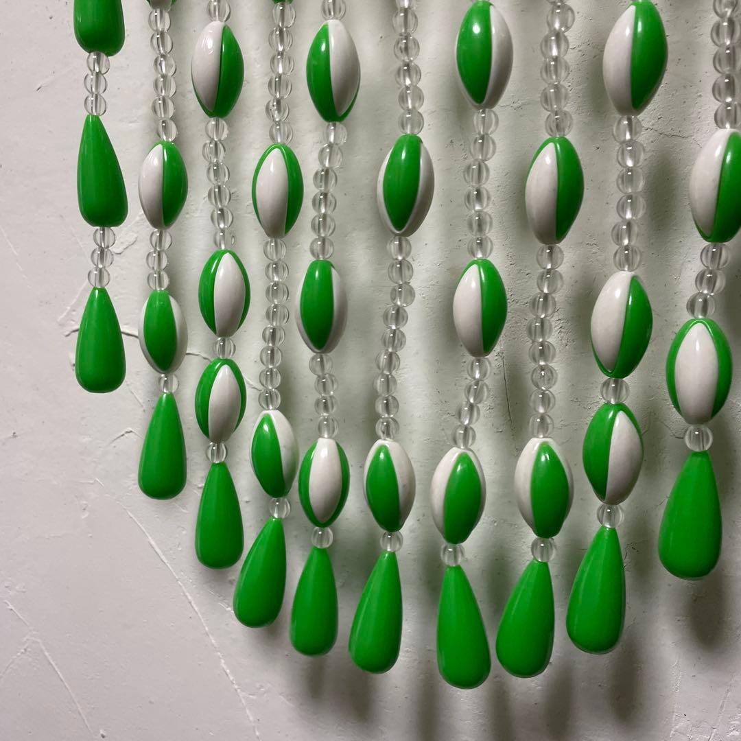 昭和 レトロ ポップ 珠 のれん 暖簾 ビーズ プラ