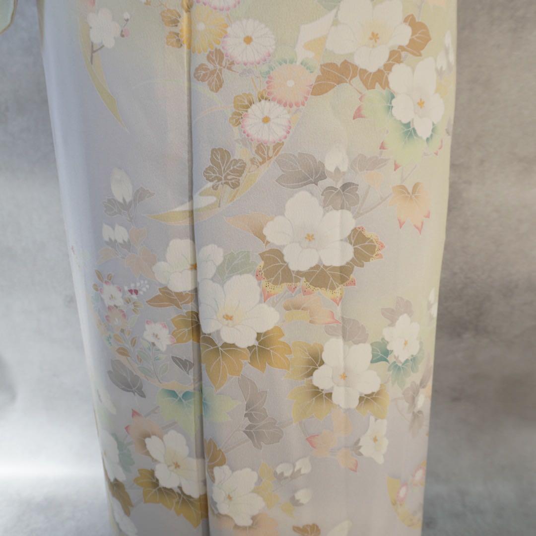 訪問着２点セット正絹　卒業式　入学式　お宮参り【訪問着、袋帯、帯締め、帯揚げ】