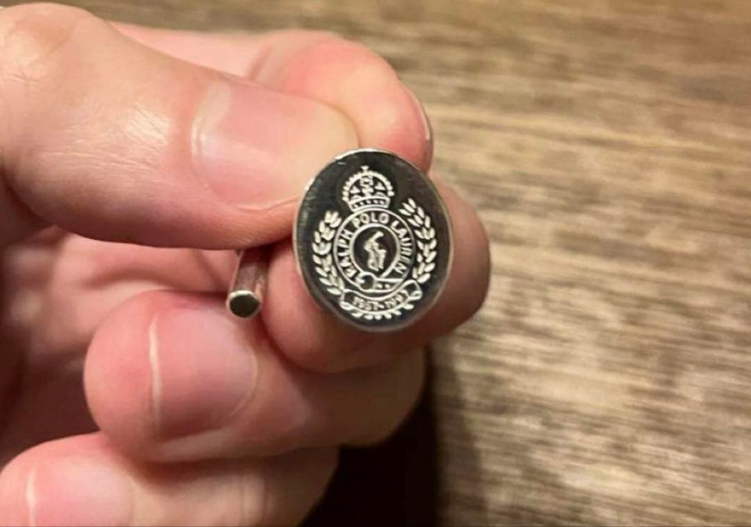 POLO RALPH LAUREN ロゴ刻印　カフス シルバー925