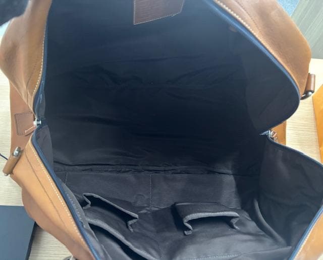 COACH コーチ F70561 ボストンバッグ レザー ブラウン×ネイビー