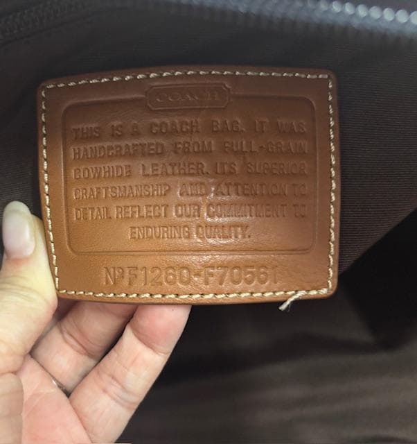 COACH コーチ F70561 ボストンバッグ レザー ブラウン×ネイビー