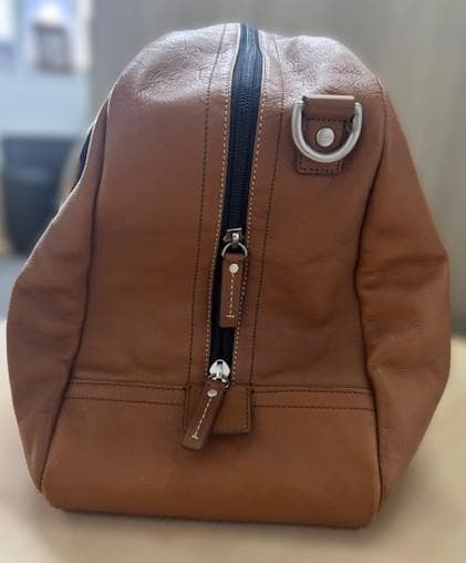 COACH コーチ F70561 ボストンバッグ レザー ブラウン×ネイビー