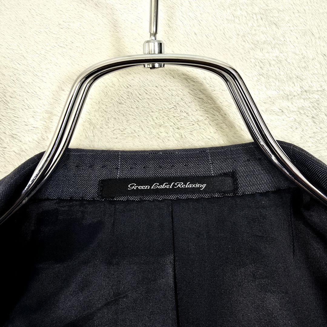 グリーンレーベルリラクシング シルク セットアップスーツ ペンチェック 48