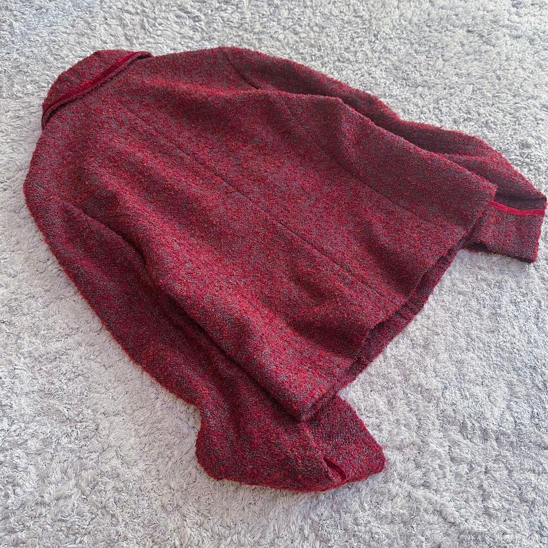 希少•美品【ファンシー•ツイード×ベルベット】ランバン／シャツカラー•ジャケット