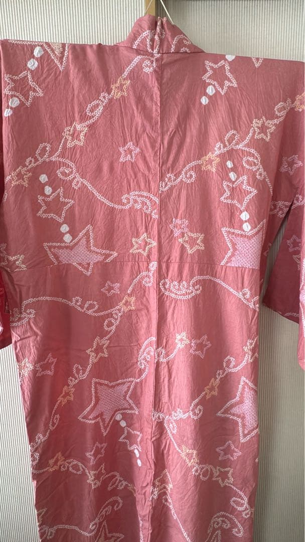 有松鳴海絞り浴衣　有松絞り浴衣　絞り　裄67