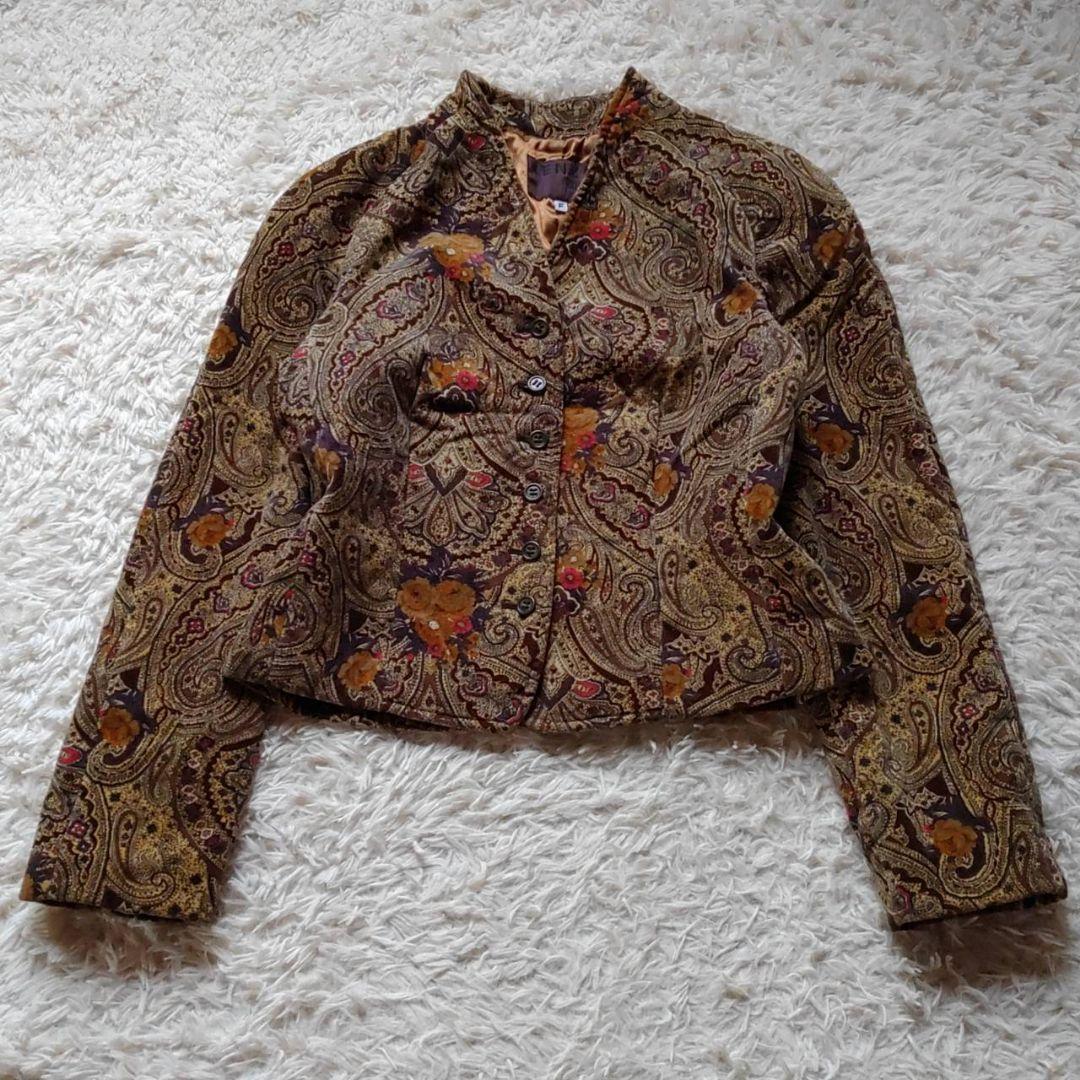 イ*ゴ様 KENZO ケンゾー ペイズリー 花柄 ジャケット スカート セットア