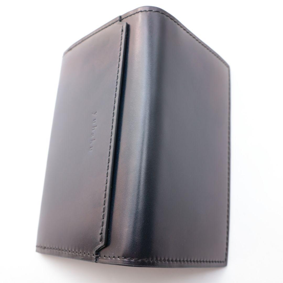 規格外品 ユハク yuhaku ネイビー 名刺入れ カードケース コードバン