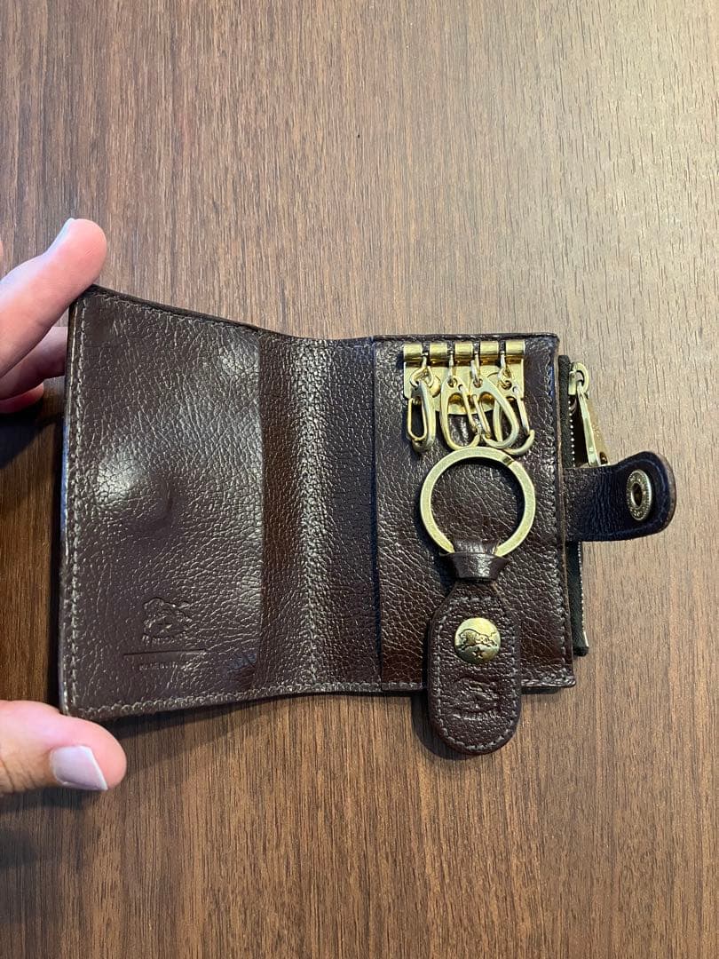 IL BISONTE イルビゾンテ キーケース パース ダークブラウン