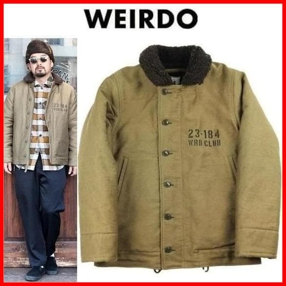 希少 極美品 WEIRDO N-1 デッキジャケット カーキL GLADHAND