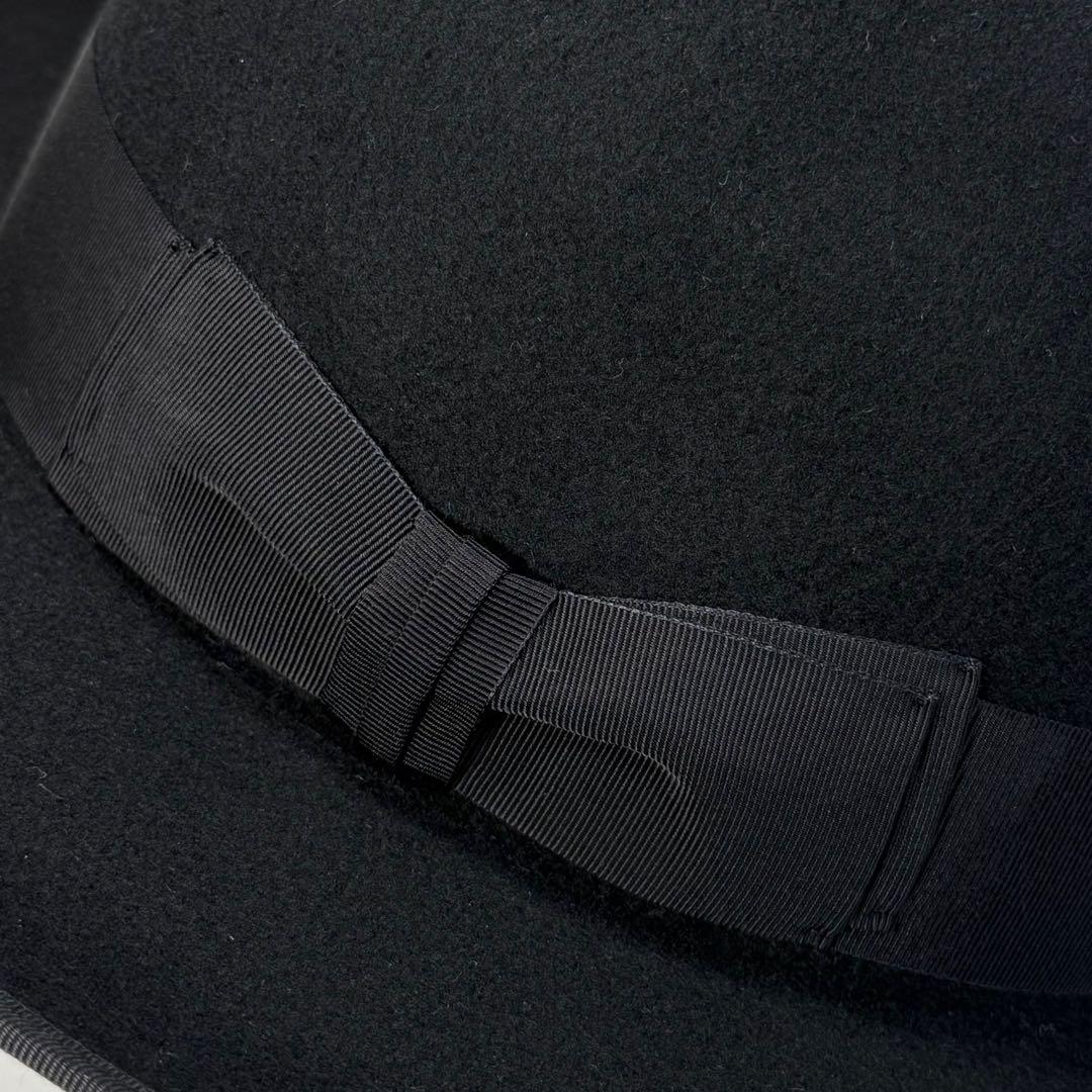 STETSON SE827 フラットブリムフェルトハット　黒色