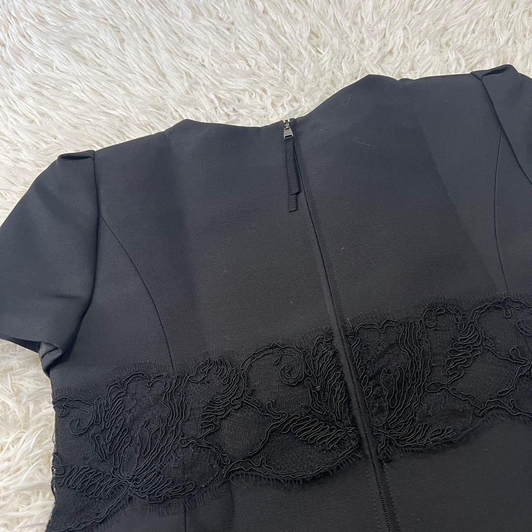 新品 フォクシー FOXY ワンピース レース 半袖 フォーマル ブラック