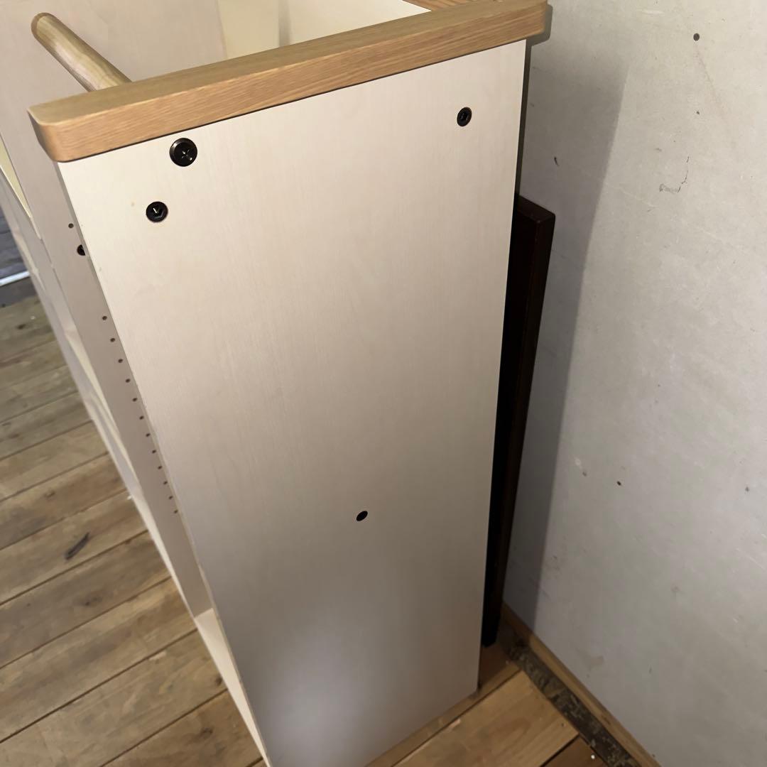 【1034】ホワイト木製クローゼット、プラケース