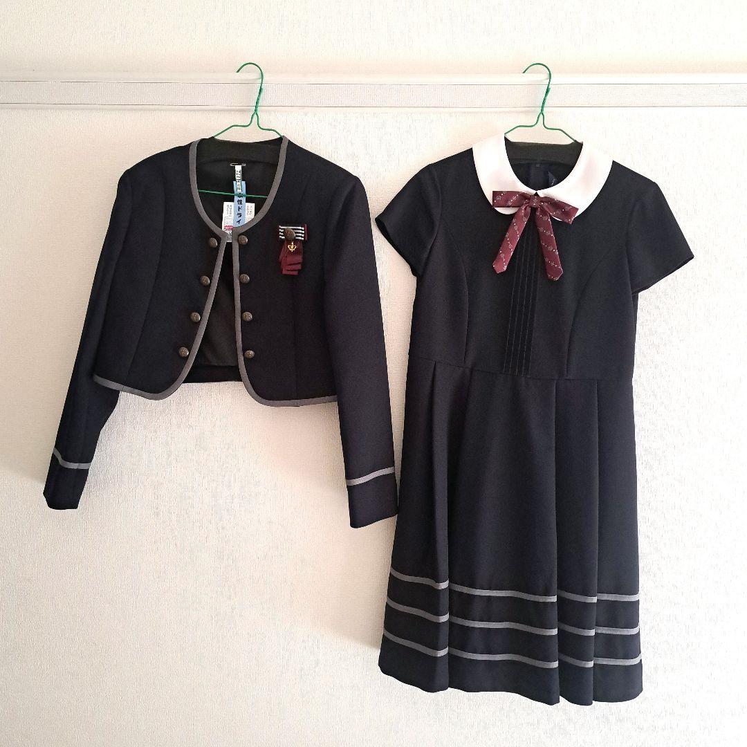 卒業式　結婚式　女の子　ボレロワンピース&ローファーセット