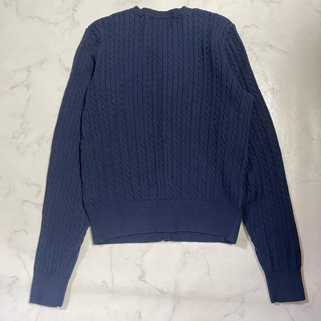 ポロラルフローレン ミニケーブルニット カーディガン ネイビー ポロマーク160