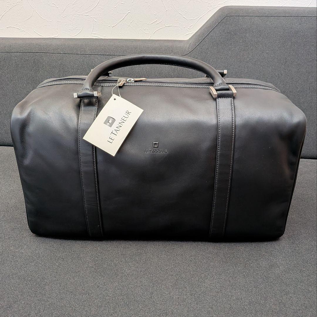 【新品未使用】LE TANNEUR ルタヌア ブラック ボストンバッグ
