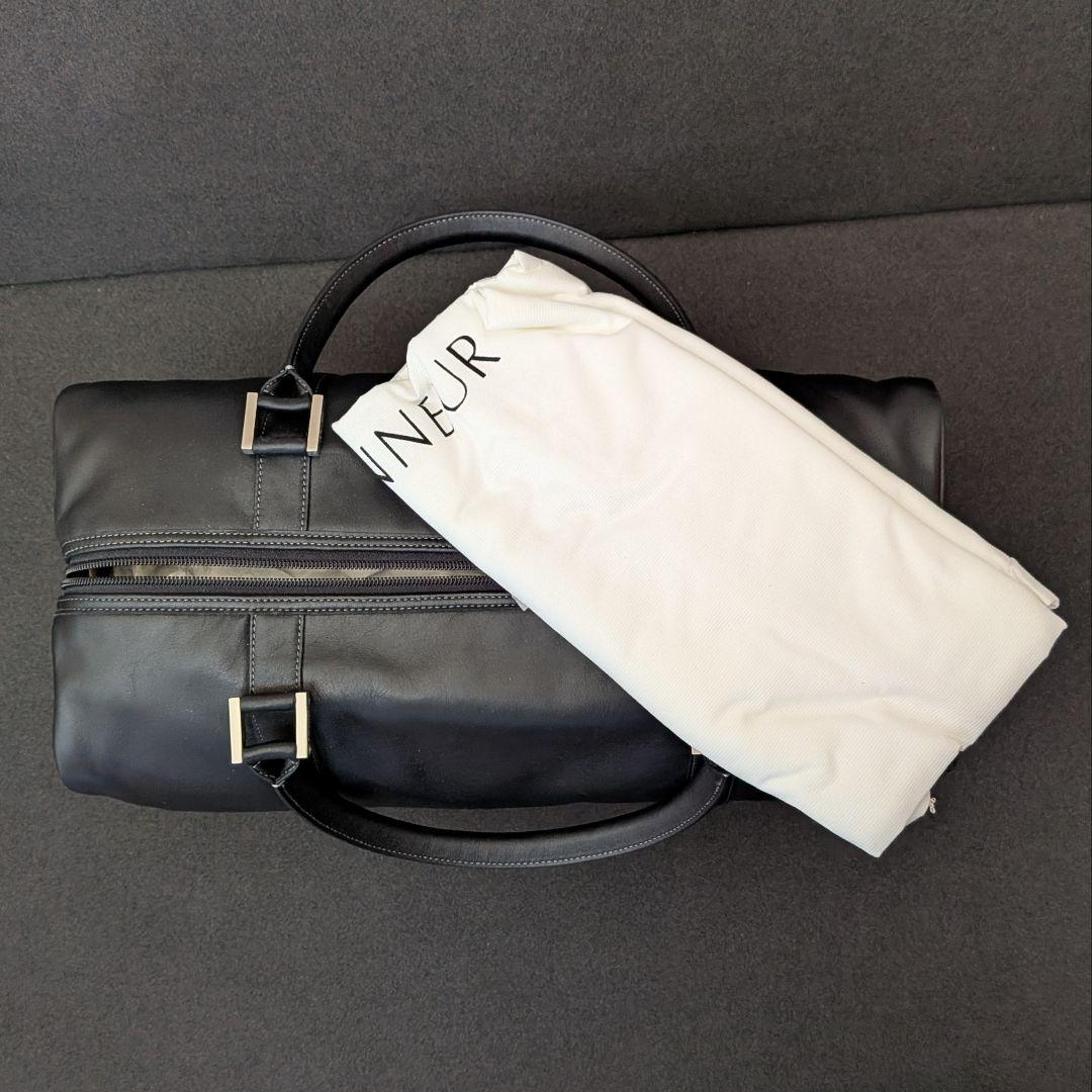 【新品未使用】LE TANNEUR ルタヌア ブラック ボストンバッグ