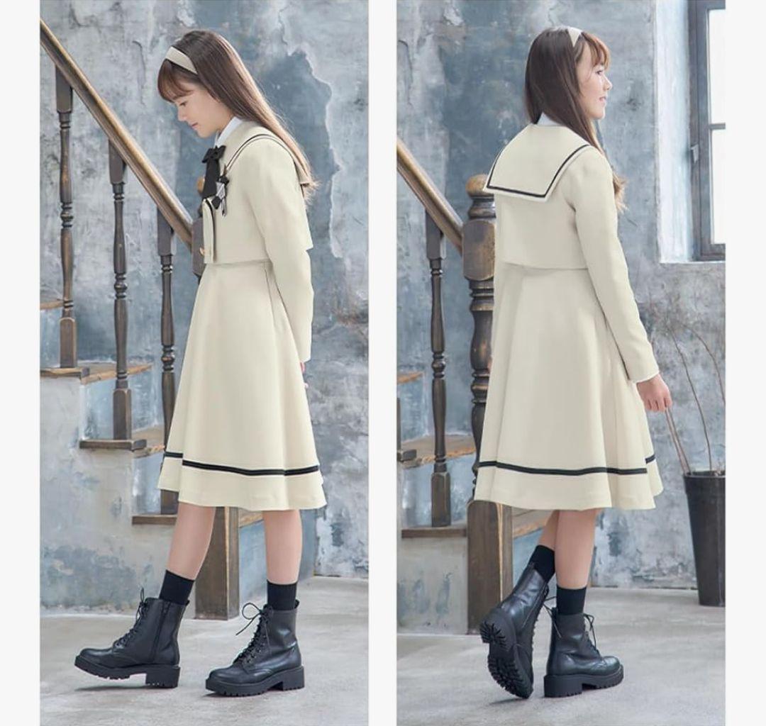 中古　卒服arisana ベージュ フォーマルドレス 150cm