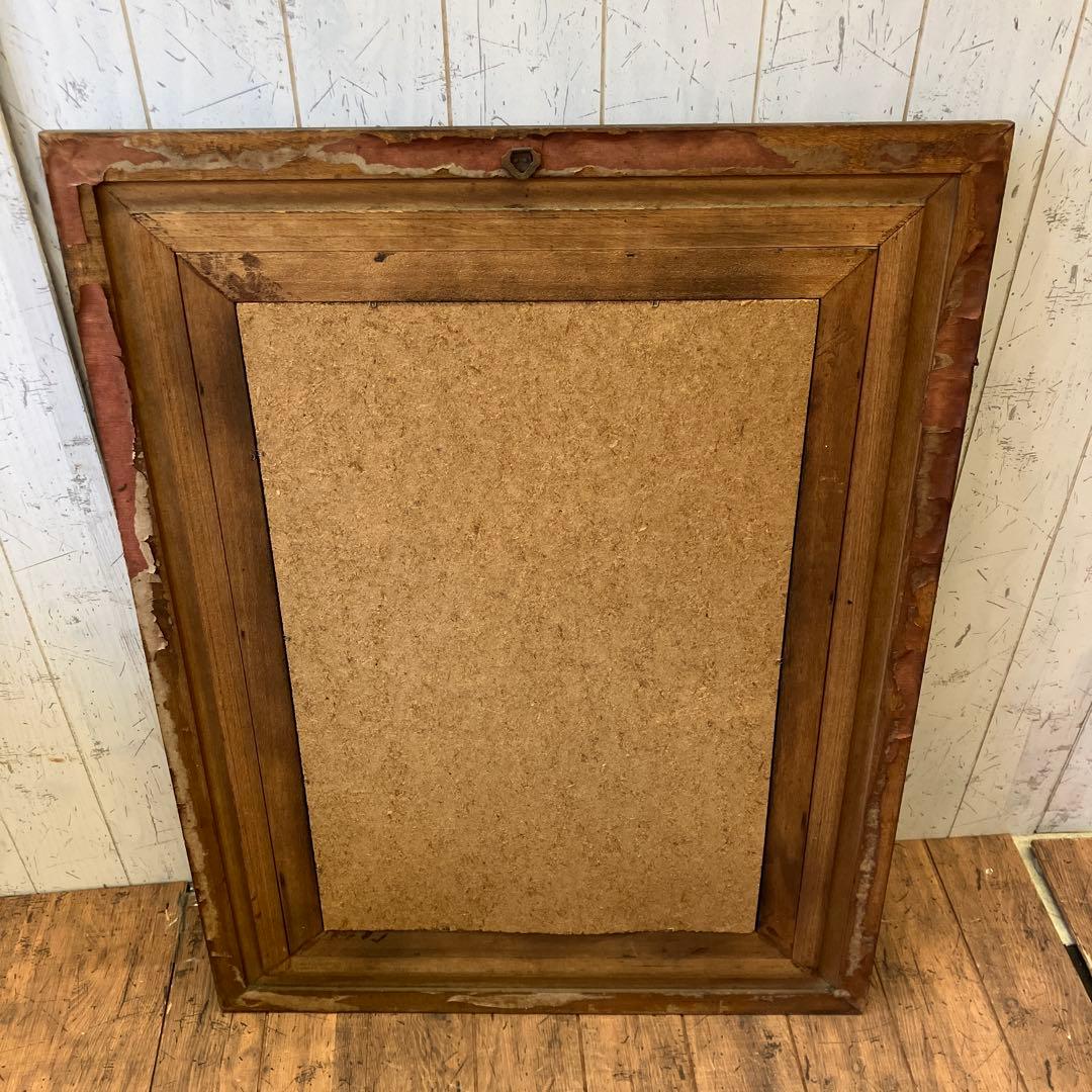 アンティーク 木製 ウッドフレーム 壁掛けミラー ウォールミラー 姿見 鏡