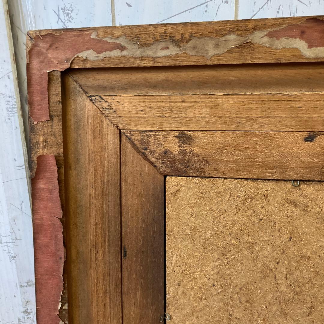 アンティーク 木製 ウッドフレーム 壁掛けミラー ウォールミラー 姿見 鏡