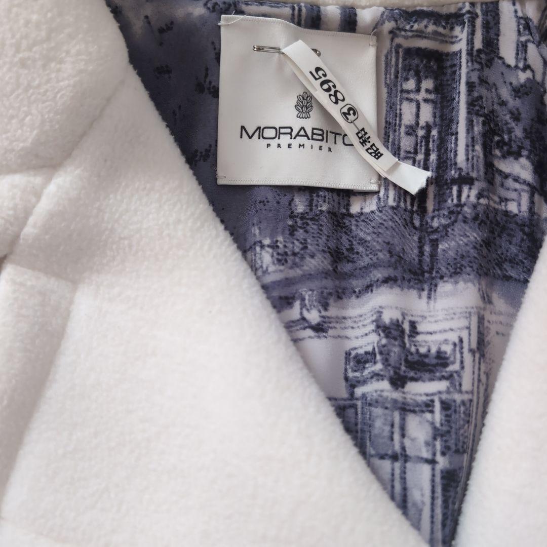 MORABIT ホワイト ライダース コート 38