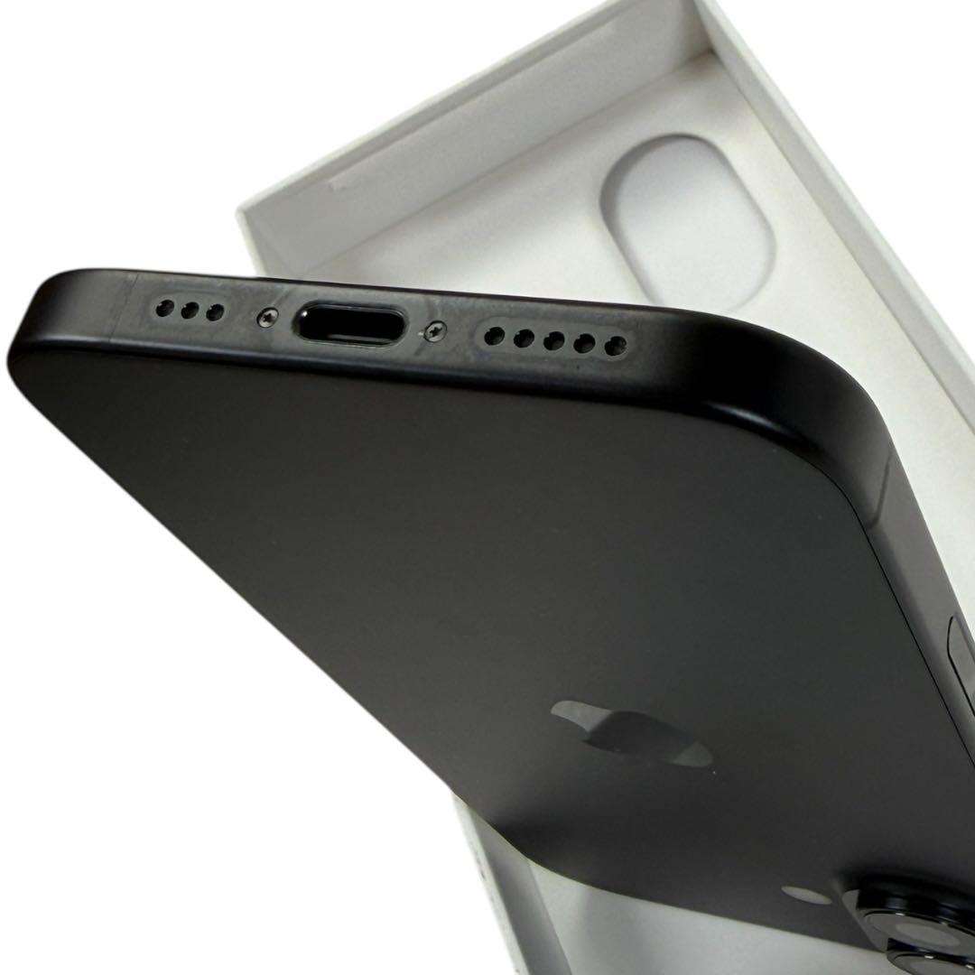 【美品】iPhone16 ブラック128GB SIMフリー 電池96% 延長保証