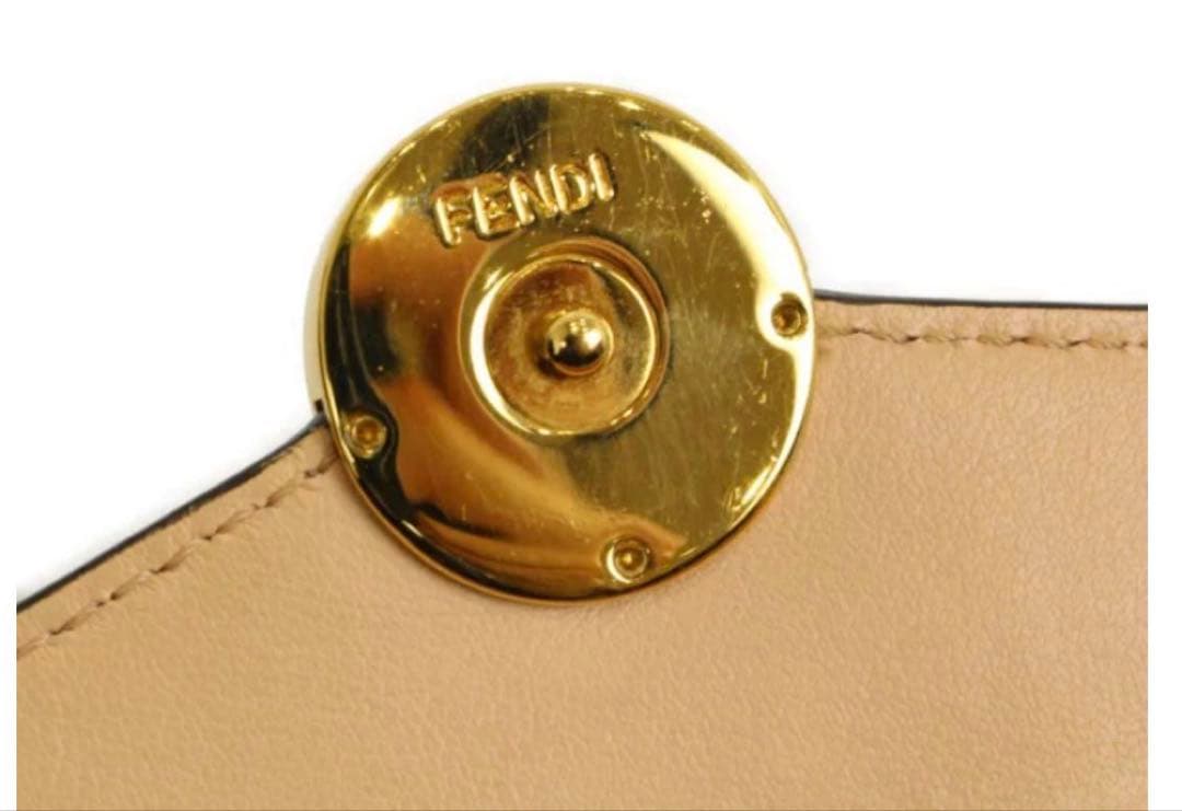 FENDI 長財布 ピンク ブラウン FFロゴ