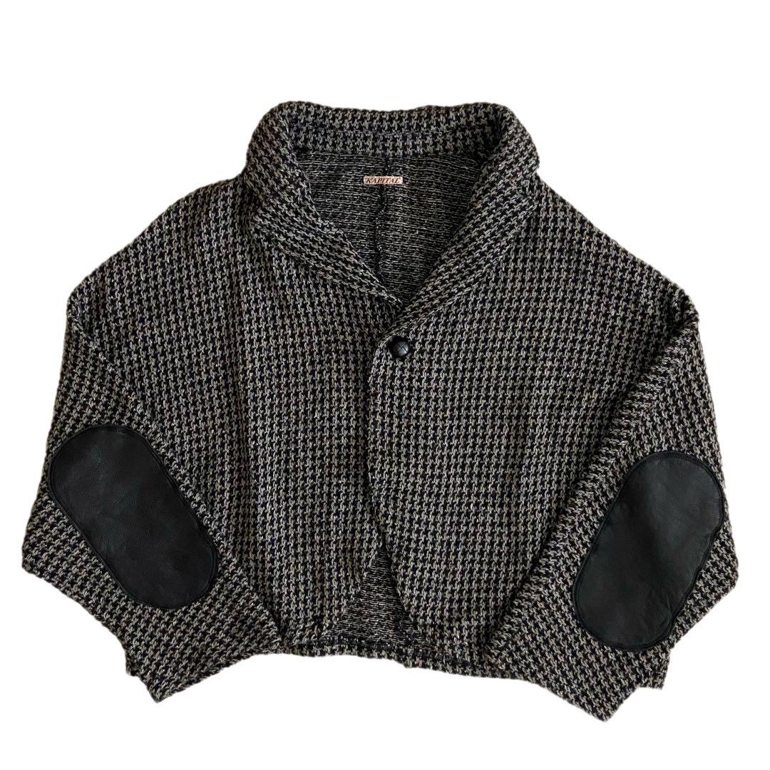 KAPITAL キャピタル ディアレザー パッチ 千鳥天竺 ドルマン ジャケット