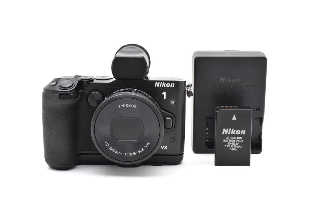 【動作・返品保証】ニコンNikon 1 V3 プレミアキットEVF グリップ付き