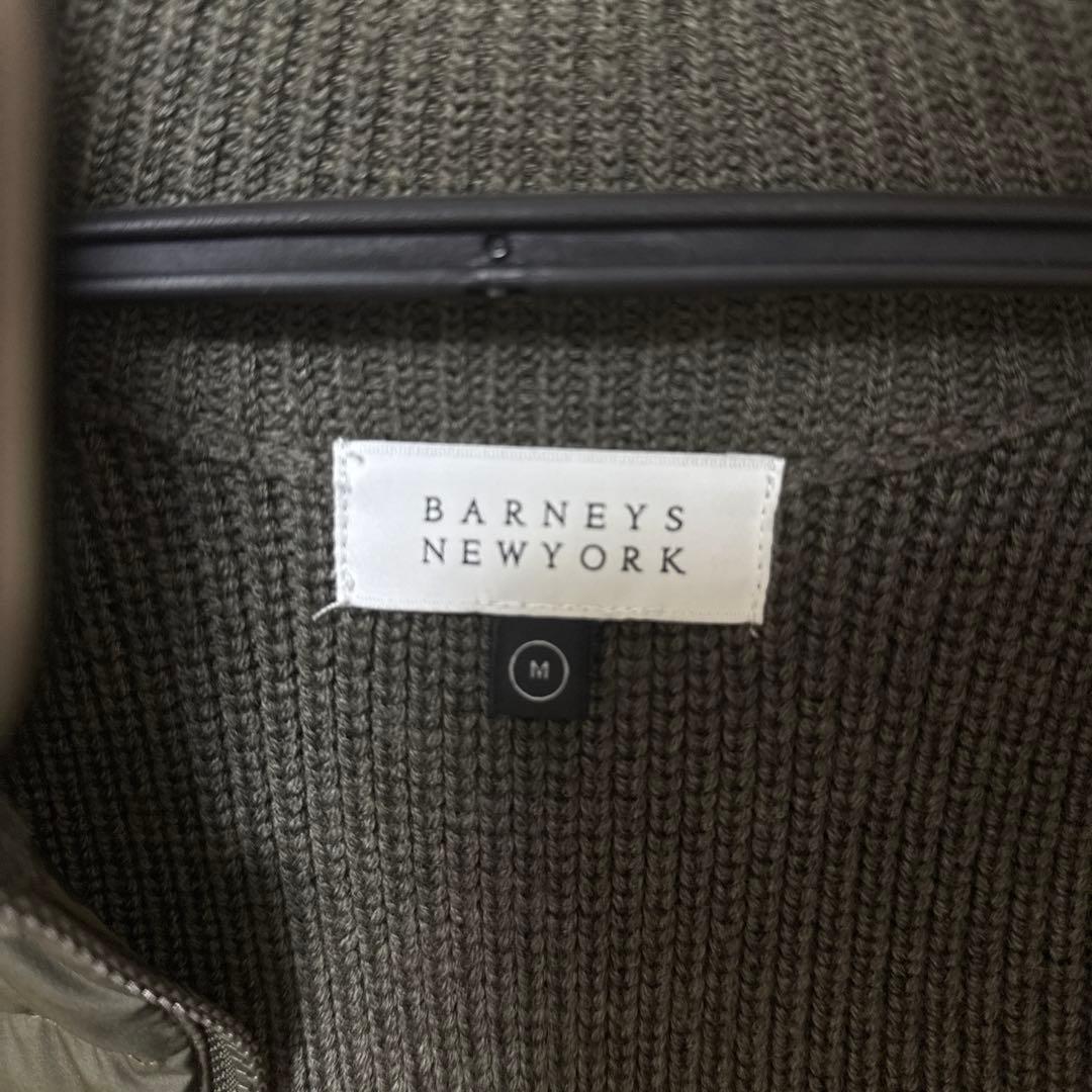 バーニーズニューヨーク　カーキ切替ダウンジャケット