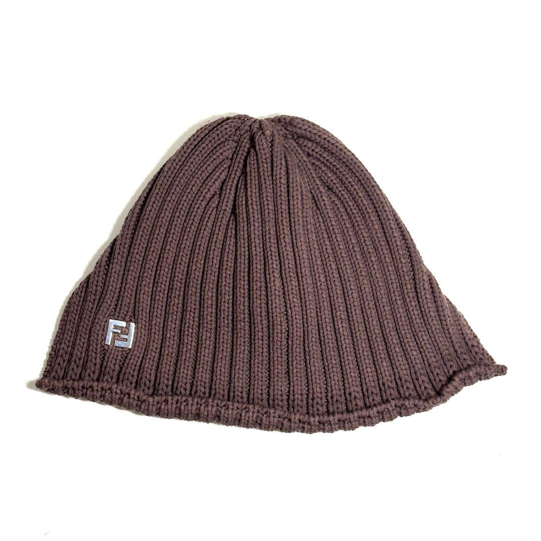 FENDI フェンディ FXQ883 ニット帽 ブラウン 未使用 タグ付き