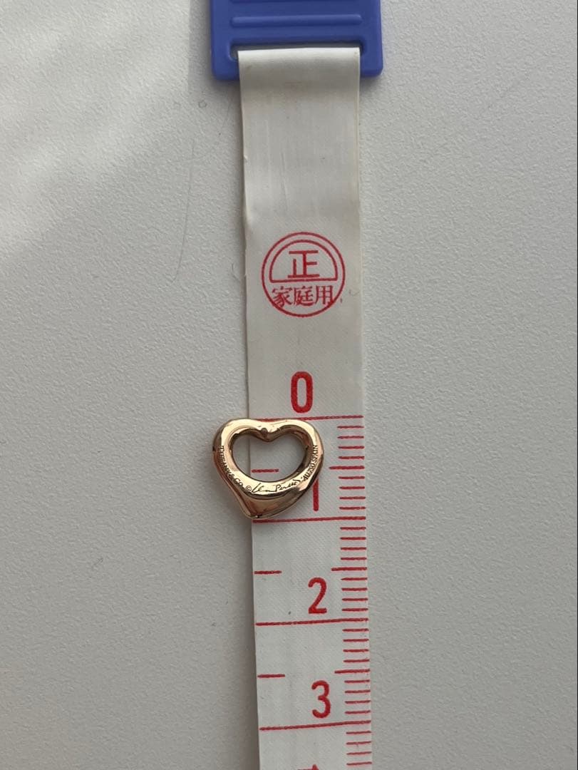 ティファニー K18PG オープンハート ペンダントトップ ネックレス