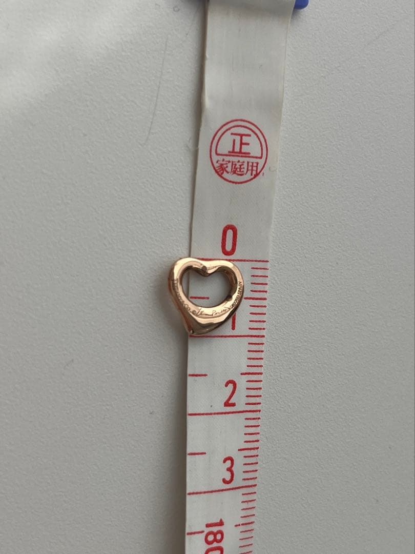 ティファニー K18PG オープンハート ペンダントトップ ネックレス