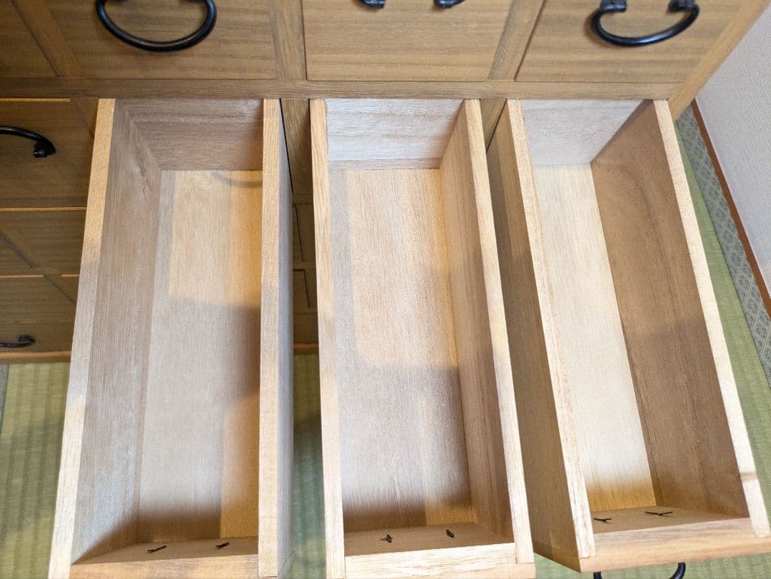 薬箪笥 収納棚 昭和 レトロ 桐材 25杯 多段