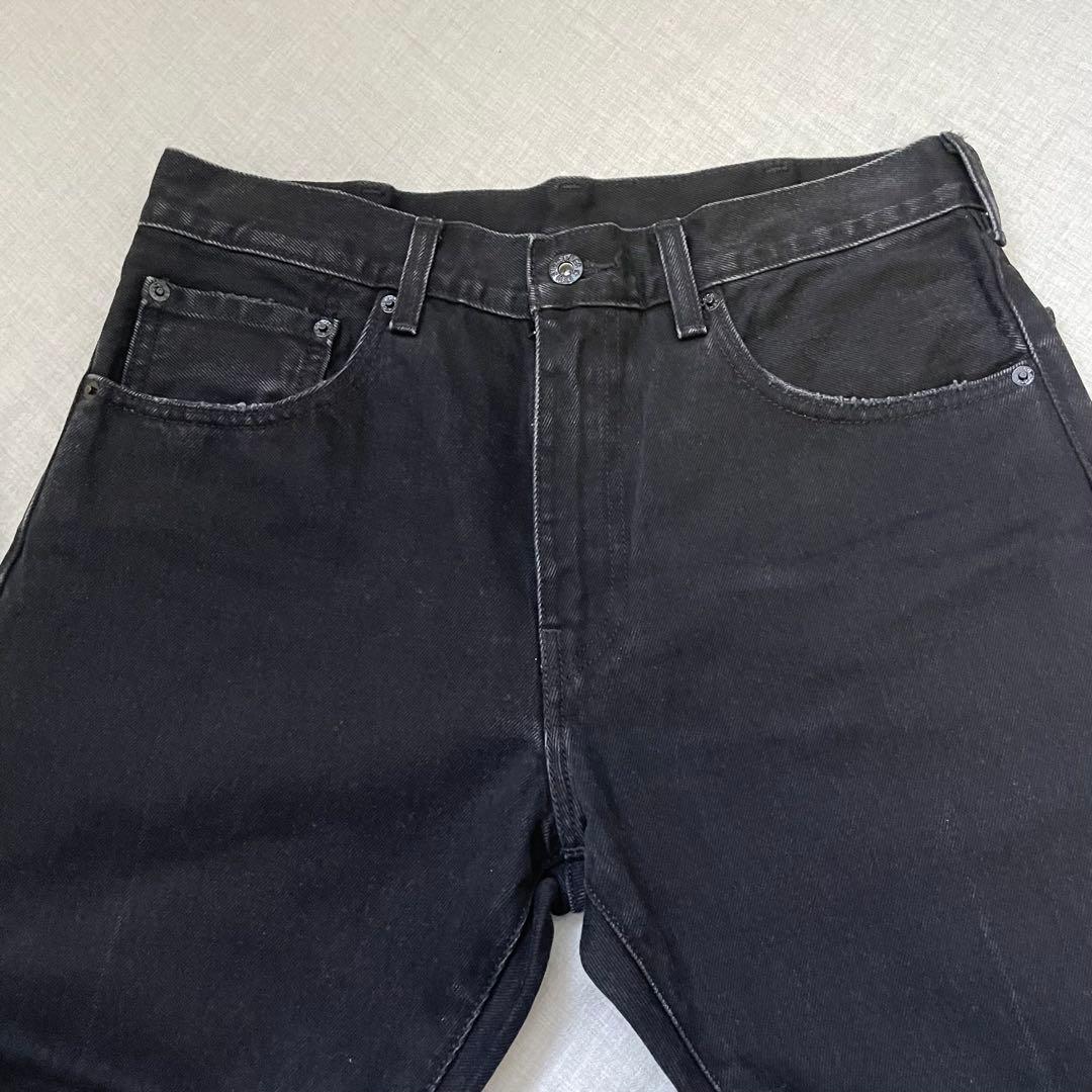 【美品】リーバイス エディフィス 別注 517 ブラックW32 フレアパンツ