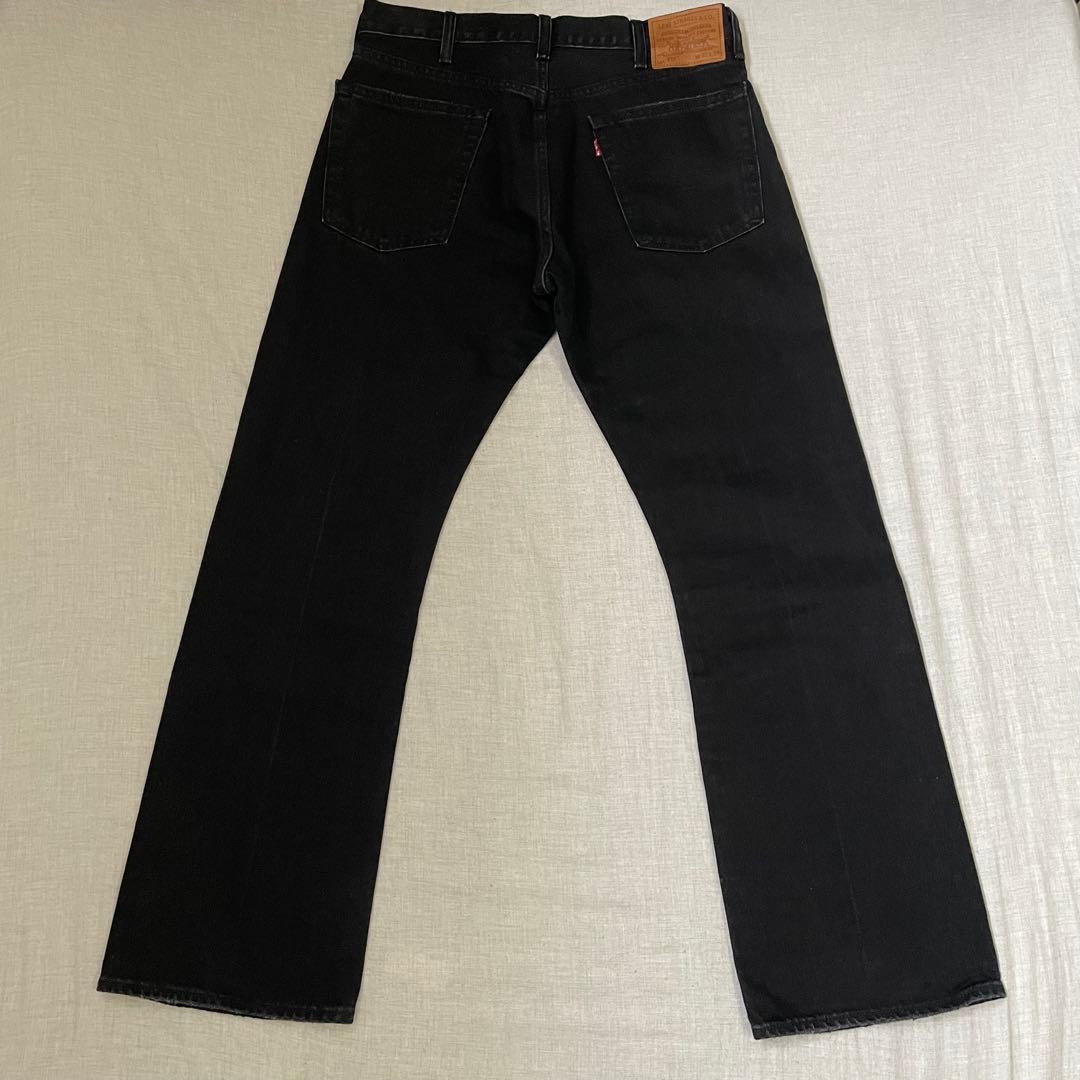 【美品】リーバイス エディフィス 別注 517 ブラックW32 フレアパンツ