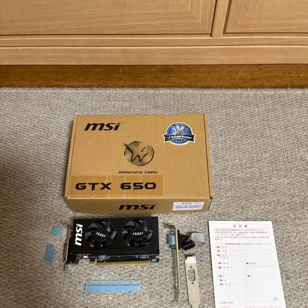 msi GeForce GTX 650-1GD5T/LP（中古品）