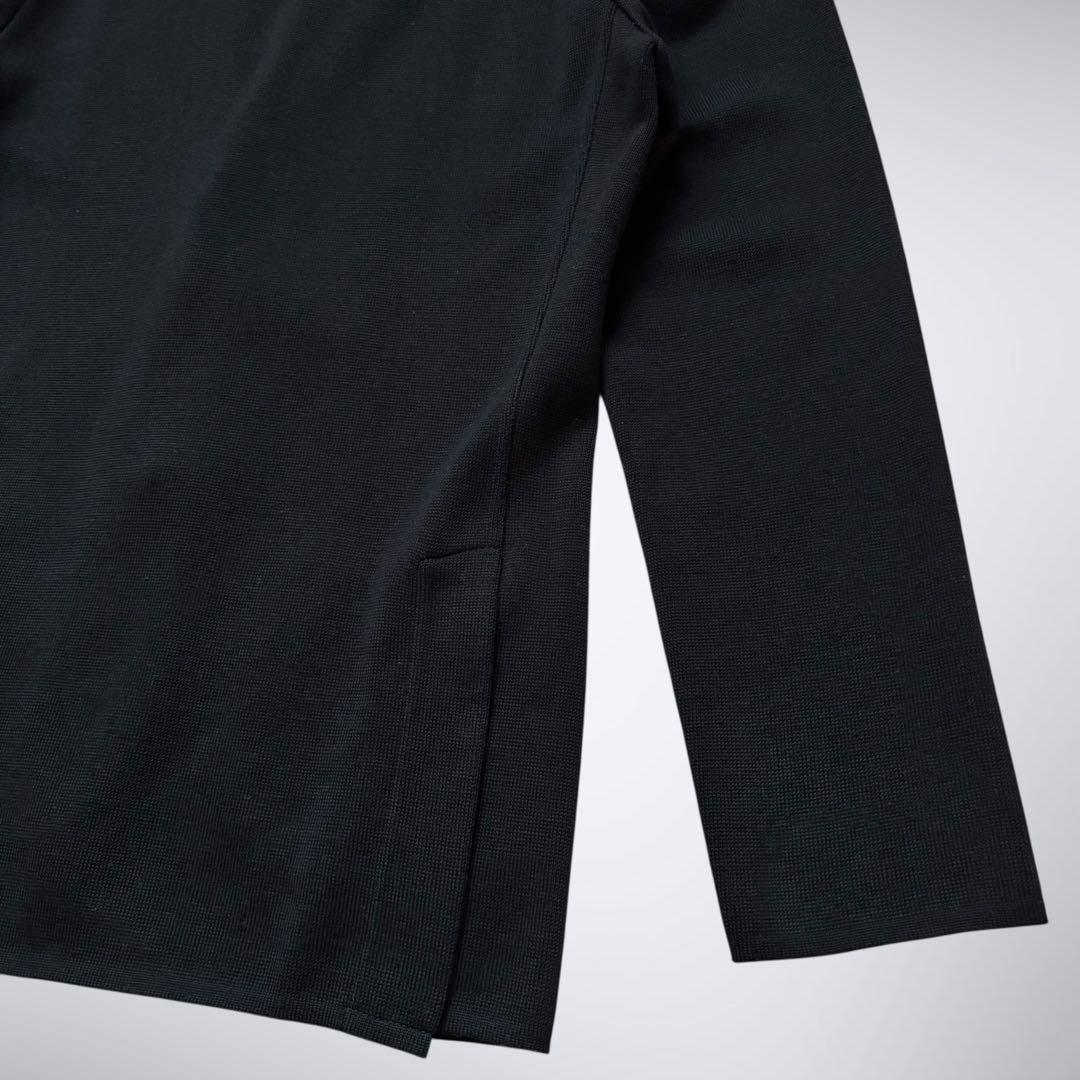 ラルディーニ LARDINI ニットジャケット パイピング メタルボタン L 黒