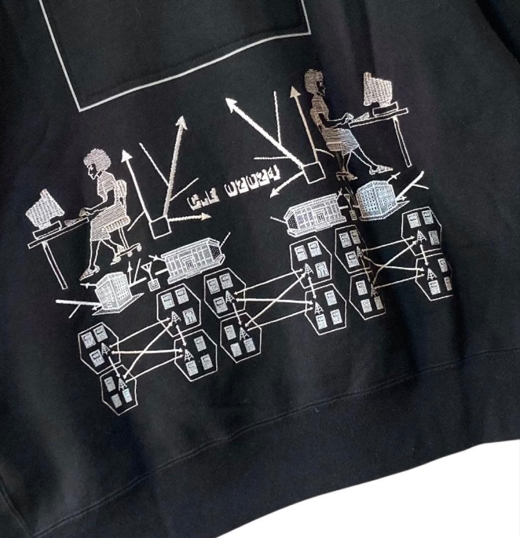 美品‼︎ C.E CAVEMPT スウェット トレーナー 刺繍 プリント ブラック