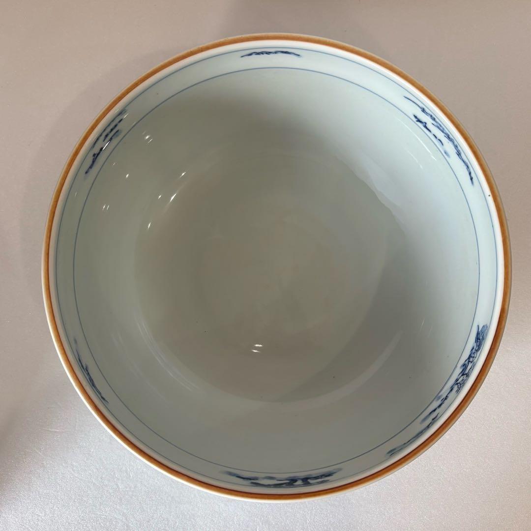 【平水指】山水 水指 茶道具 染付 洞華苑 木箱入り