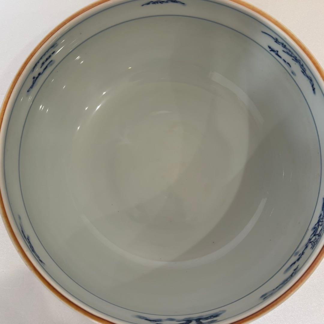 【平水指】山水 水指 茶道具 染付 洞華苑 木箱入り